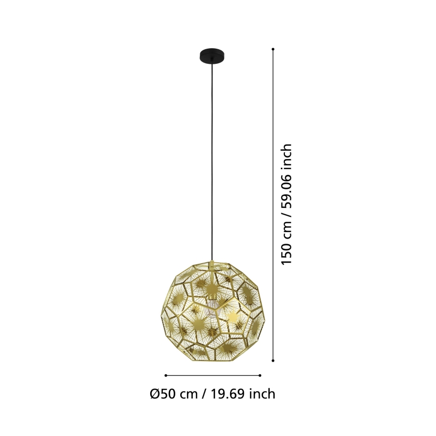 Eglo - Lámpara de araña de cable 1xE27/60W/230V dia. 50 cm