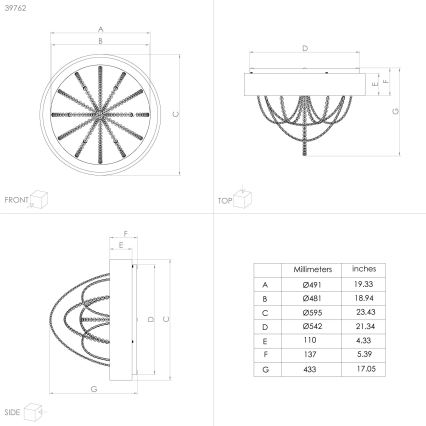 Eglo - Plafón LED regulable LED/34W/230V + 6xLED/5,4W + mando a distancia
