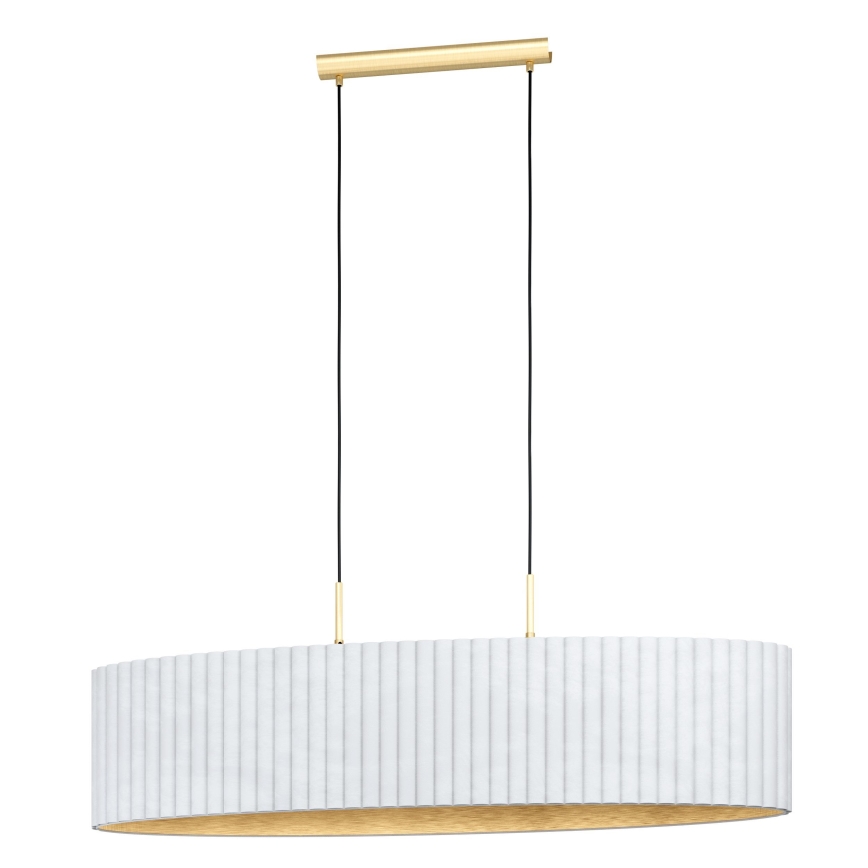 Eglo - Lámpara colgante de cable 2xE27/40W/230V blanco