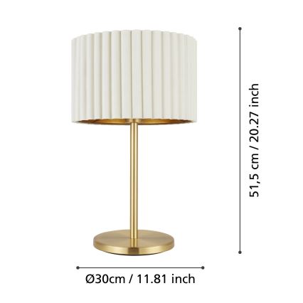Eglo - Lámpara de mesa 1xE27/40W/230V blanco