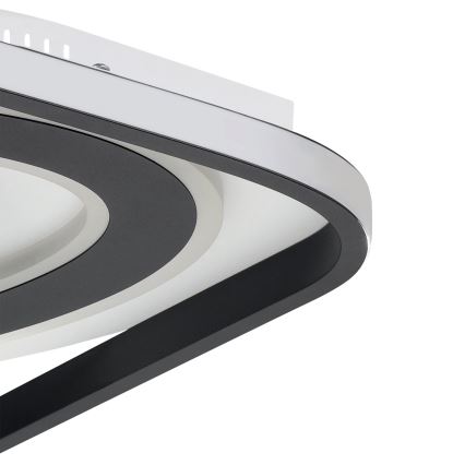 Eglo - Plafón LED regulable LED/21,5W/230V + LED/10,5W + LED/3W 3000-6500K negro + control remoto