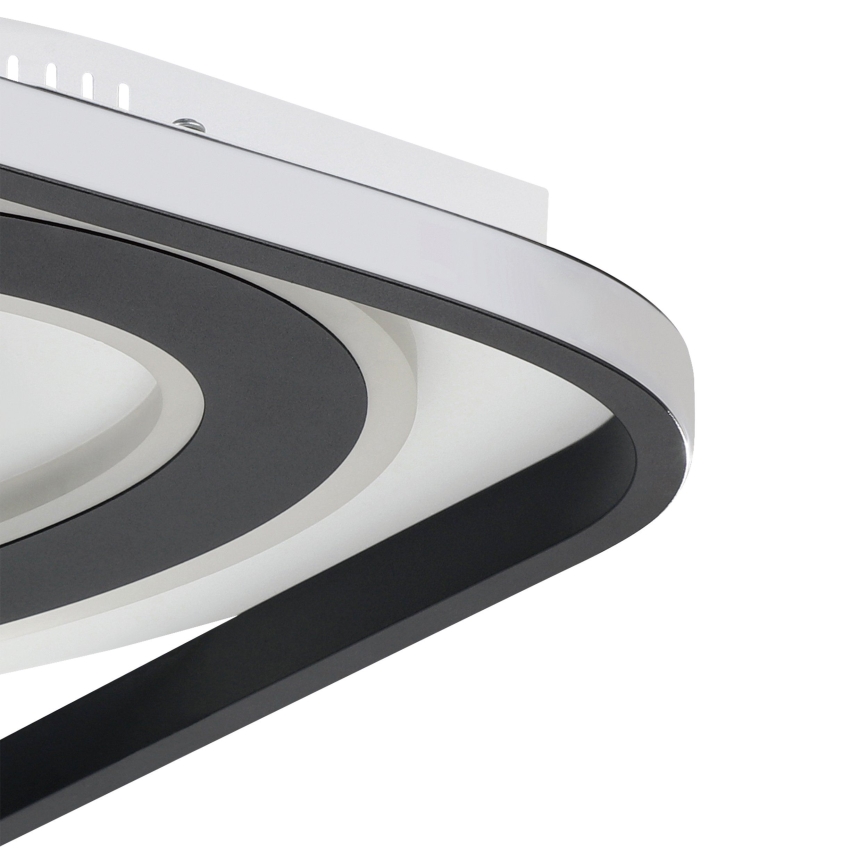 Eglo - Plafón LED regulable LED/21,5W/230V + LED/10,5W + LED/3W 3000-6500K negro + control remoto