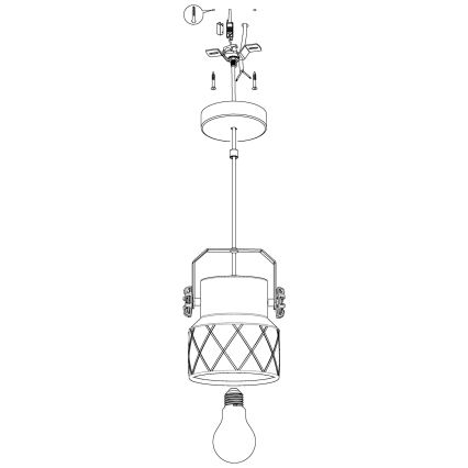 Eglo - Lámpara colgante 1xE27/40W/230V