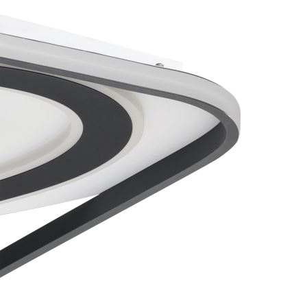 Eglo - Plafón LED regulable LED/28W/230V+LED/13W+ LED/2,8W 3000-6500K negro + control remoto