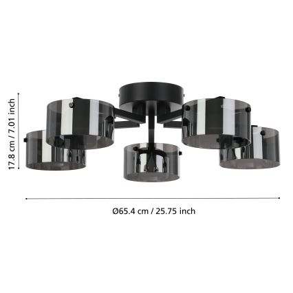 Eglo - Lámpara colgante LED regulable 5xLED/5,4W/230V