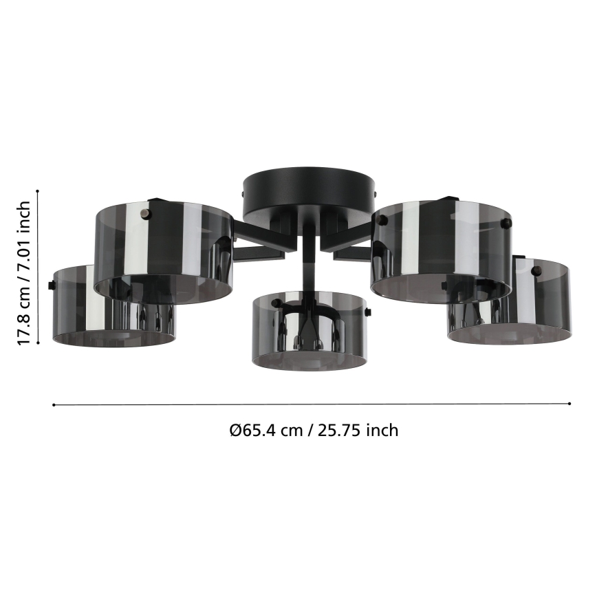 Eglo - Lámpara colgante LED regulable 5xLED/5,4W/230V