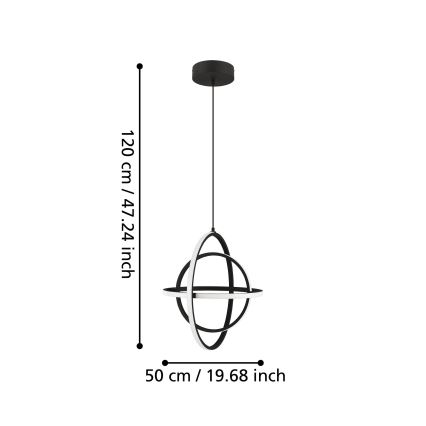 Eglo - Lámpara LED colgante LED/38W/230V