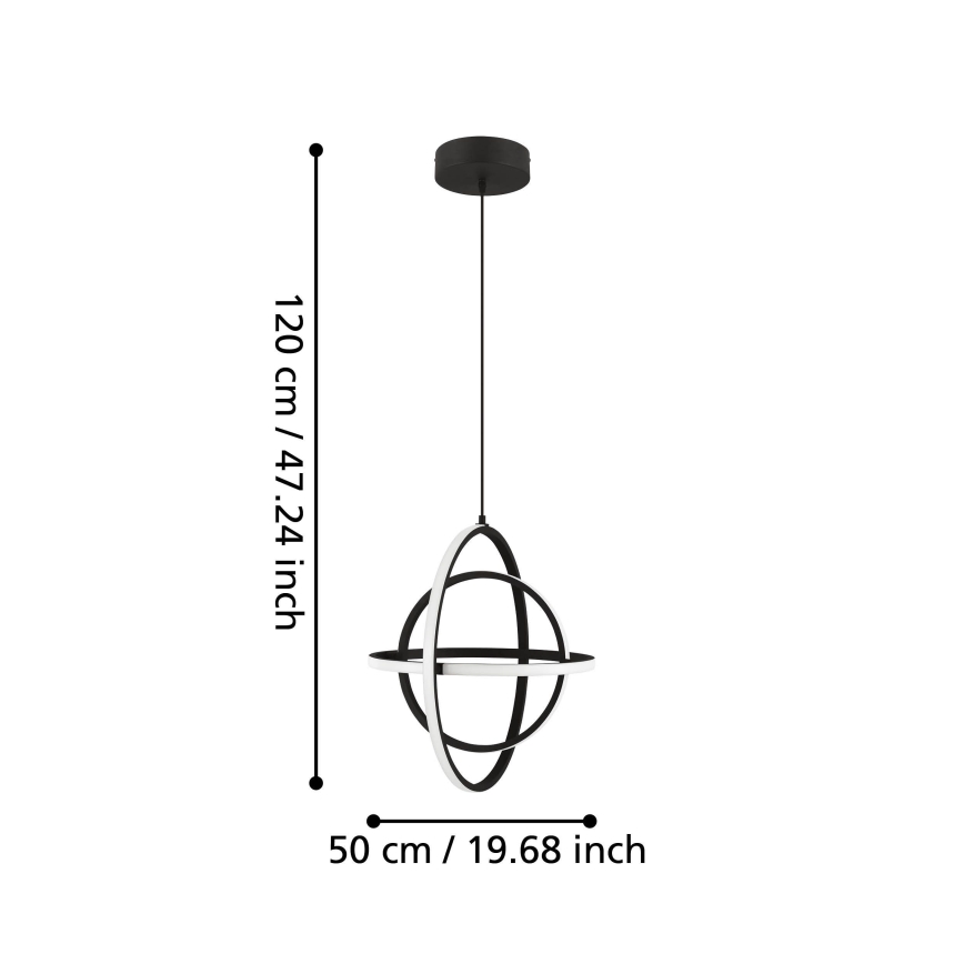 Eglo - Lámpara LED colgante LED/38W/230V