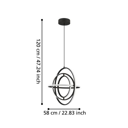 Eglo - Lámpara LED colgante LED/44W/230V