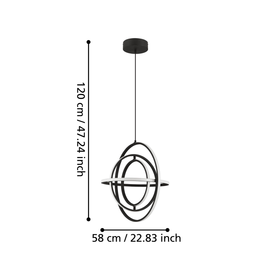 Eglo - Lámpara LED colgante LED/44W/230V