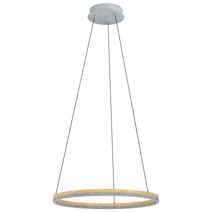 Eglo - Lámpara de araña LED regulable LED/36W/230V 3000K gris/roble