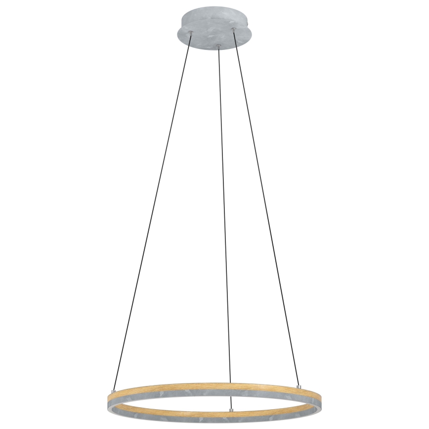 Eglo - Lámpara de araña LED regulable LED/36W/230V 3000K gris/roble