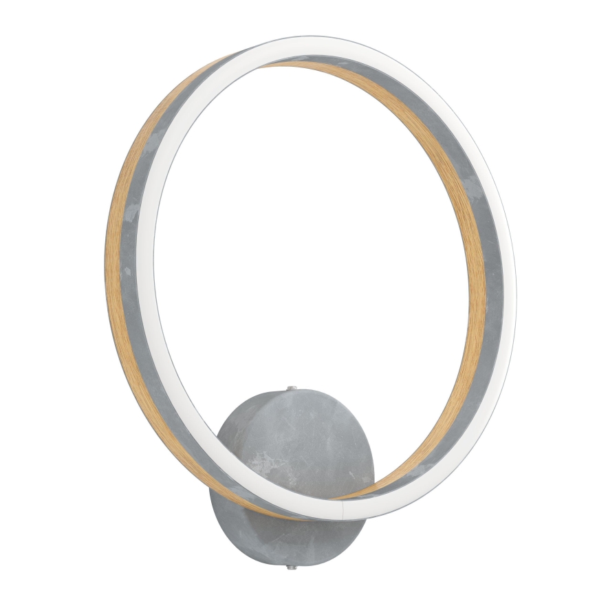 Eglo - Aplique LED LED/12W/230V 3000K gris/roble