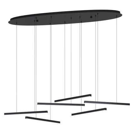 Eglo - Lámpara de araña LED regulable 6xLED/8,4W/230V 3000K negro