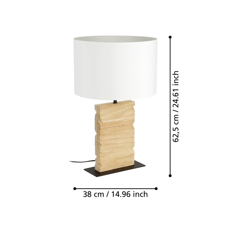 Eglo - Lámpara de mesa 1xE27/40W/230V 62,5 cm marrón