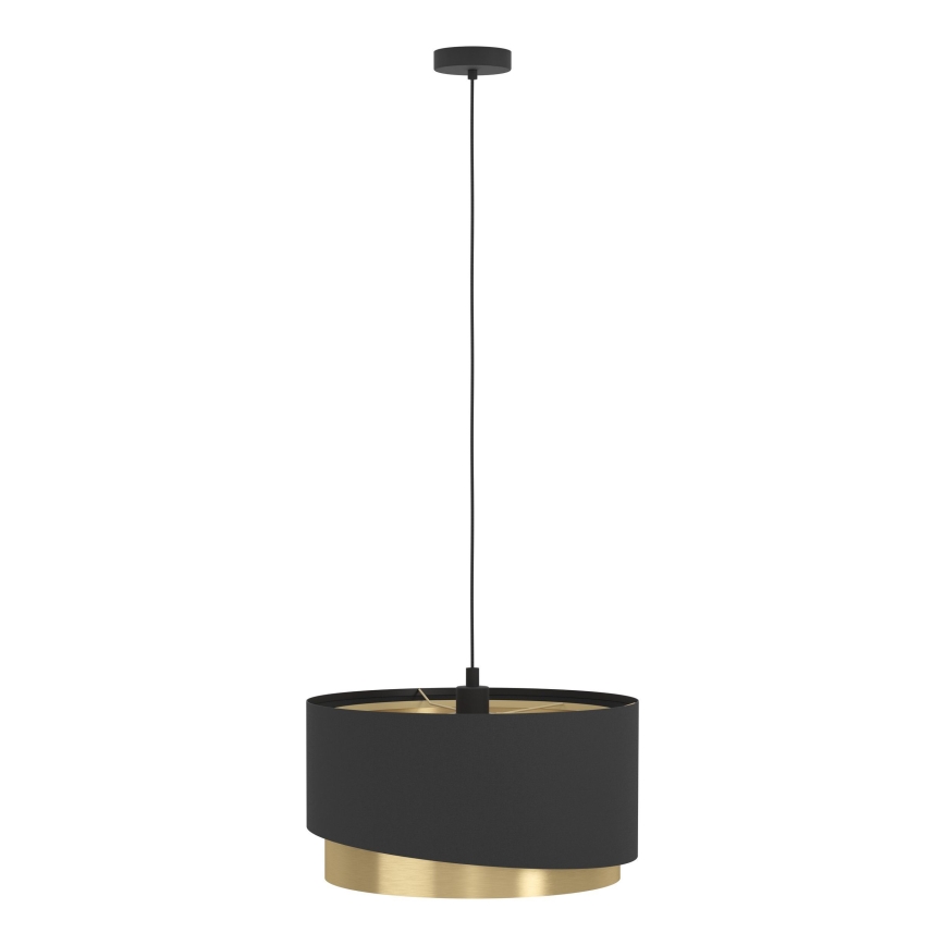 Eglo - Lámpara colgante 1xE27/40W/230V negro/dorado