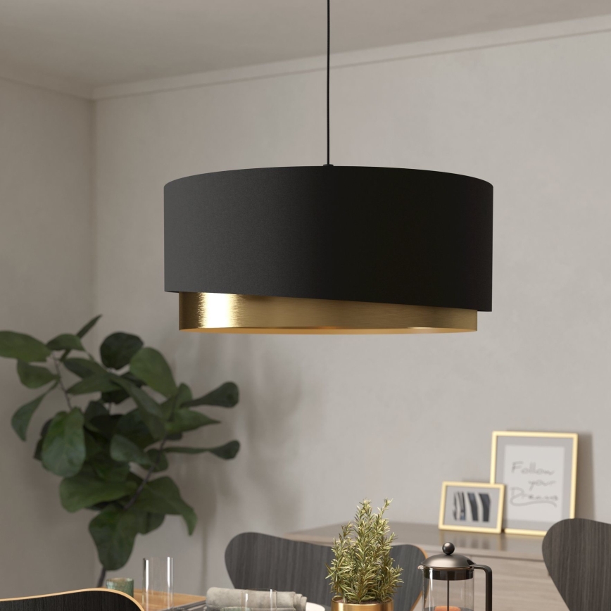 Eglo 39926 - Lámpara colgante MANDERLINE 1xE27/40W/230V negro/dorado