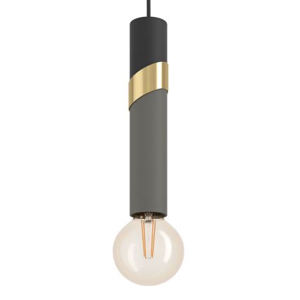 Eglo - Lámpara colgante 4xE27/40W/230V negro/dorado