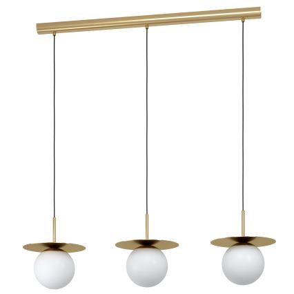Eglo - Lámpara colgante 3xE27/40W/230V dorado
