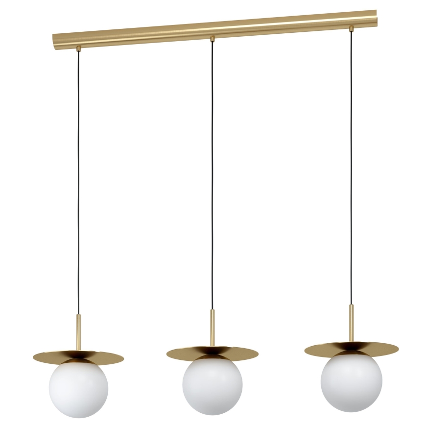 Eglo - Lámpara colgante 3xE27/40W/230V dorado