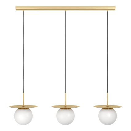 Eglo - Lámpara colgante 3xE27/40W/230V dorado