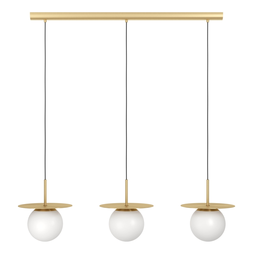Eglo - Lámpara colgante 3xE27/40W/230V dorado