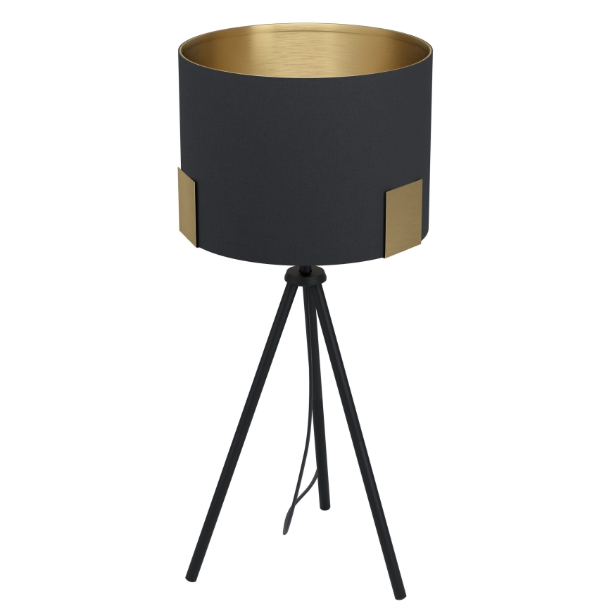 Eglo - Lámpara de mesa 1xE27/40W/230V negro/dorado