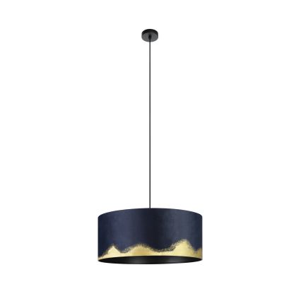 Eglo - Lámpara colgante 1xE27/40W/230V diá. 53 cm azul/dorado
