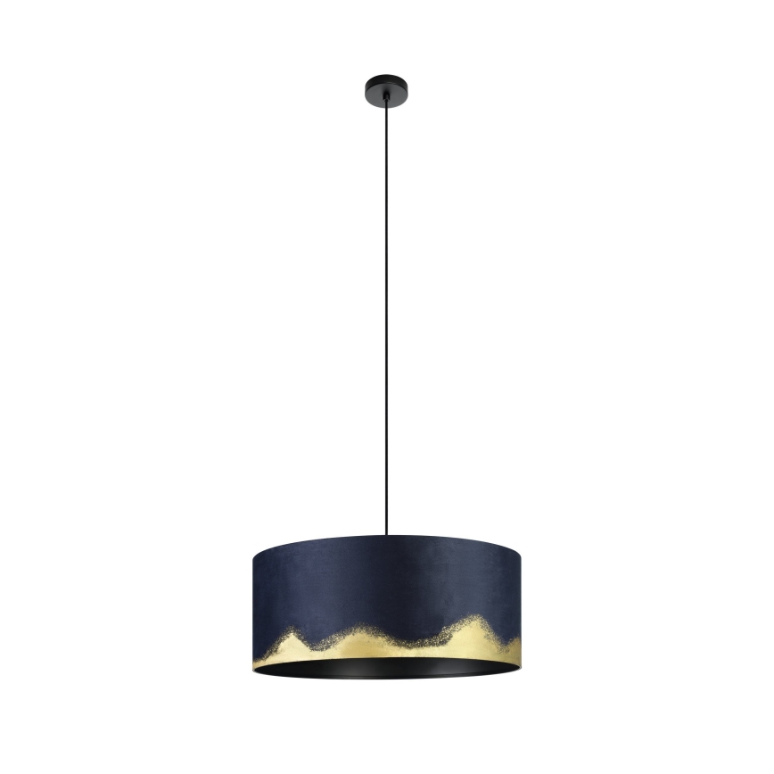 Eglo - Lámpara colgante 1xE27/40W/230V diá. 53 cm azul/dorado