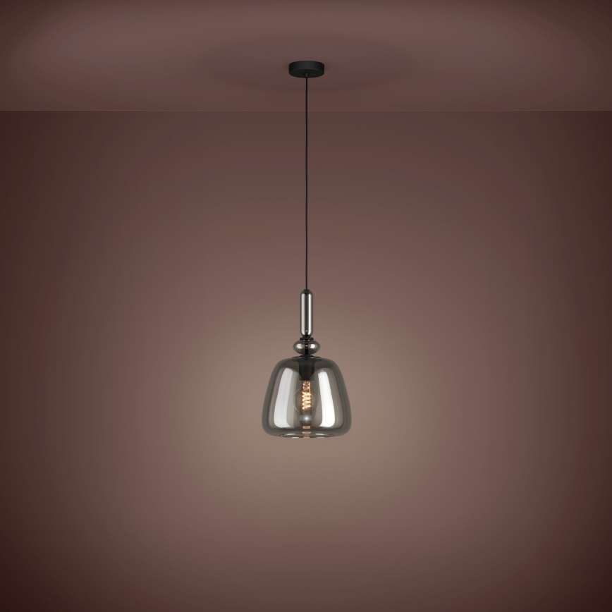 Eglo - Lámpara colgante 1xE27/40W/230V ahumado