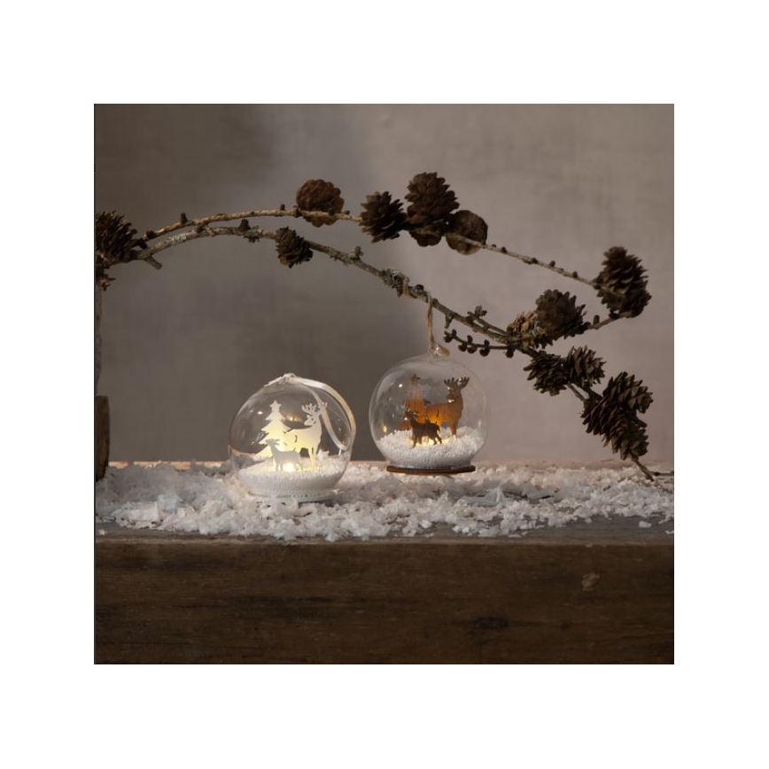 Eglo - Decoración de Navidad LED FAUNA 1xLED/0,06W/1xCR2032 marrón