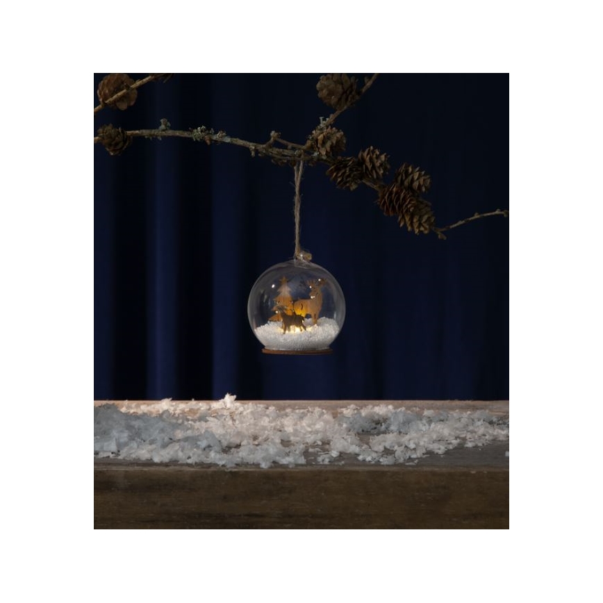 Eglo - Decoración de Navidad LED FAUNA 1xLED/0,06W/1xCR2032 marrón