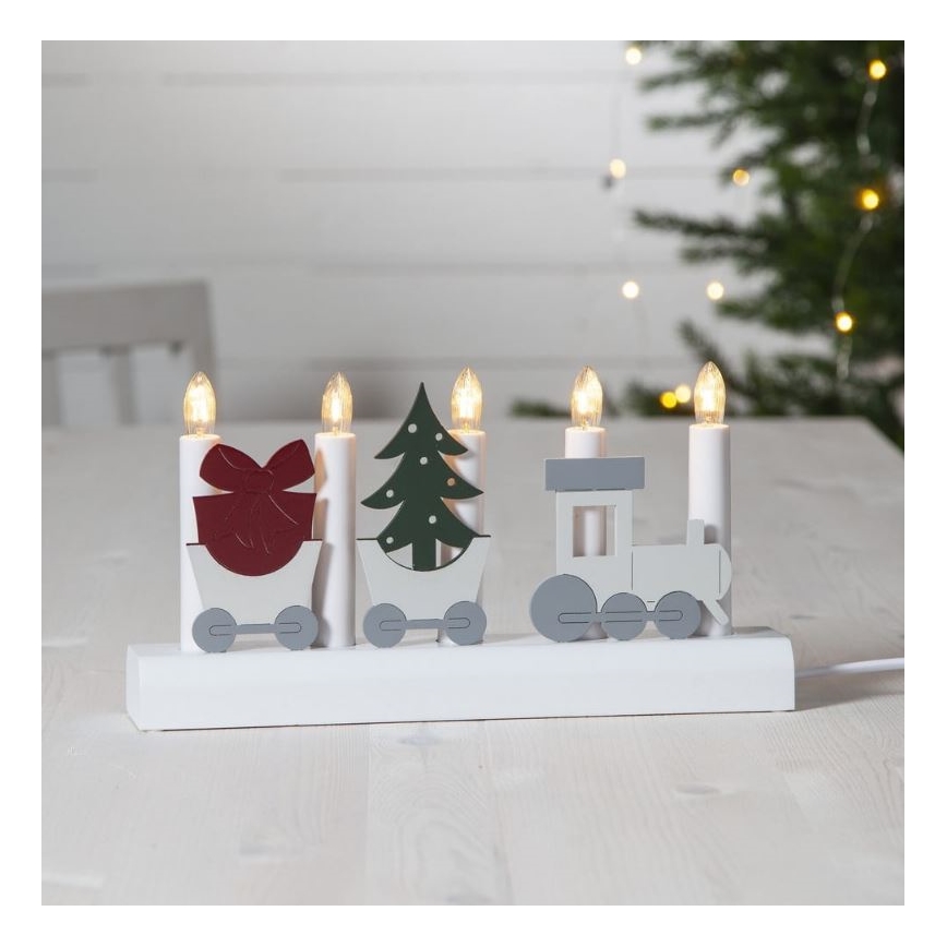 Eglo - Portavelas de Navidad 5xE10/3W/230V