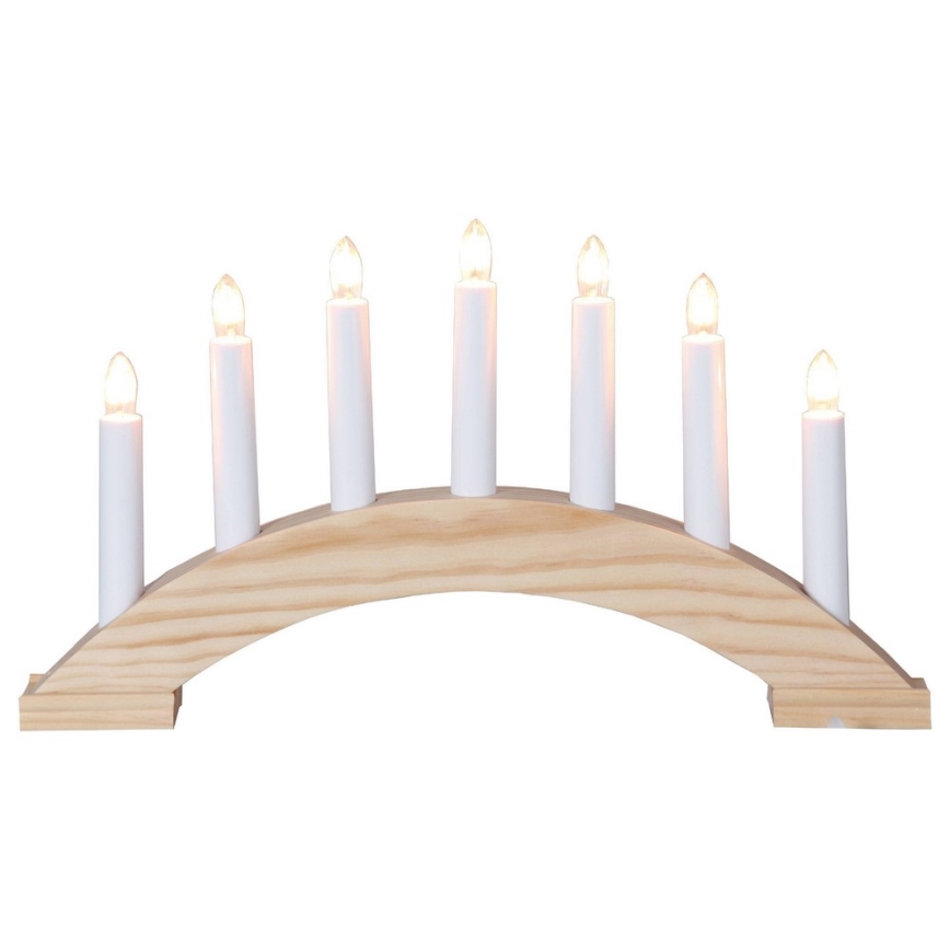Eglo - Candelabro de Navidad BEA 7xE10/3W/230V