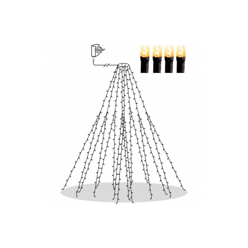 Eglo - Cadena LED de Navidad para exteriores 360xLED 2m IP44 blanco cálido