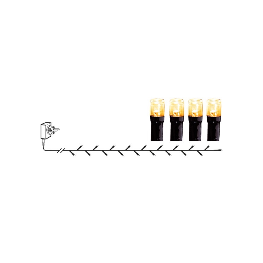 Eglo - Cadena LED de Navidad para exteriores 80xLED 5,6m IP44 blanco cálido
