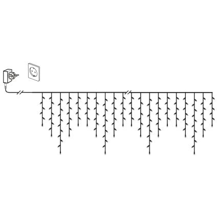 Eglo 410824 - Cadena LED navideña exterior 480xLED/17x0,55m IP44 blanco cálido