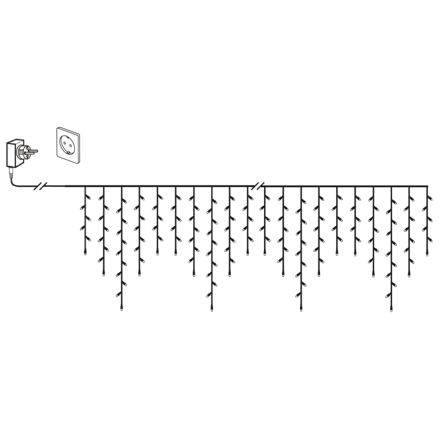Eglo 410824 - Cadena LED navideña exterior 480xLED/17x0,55m IP44 blanco cálido