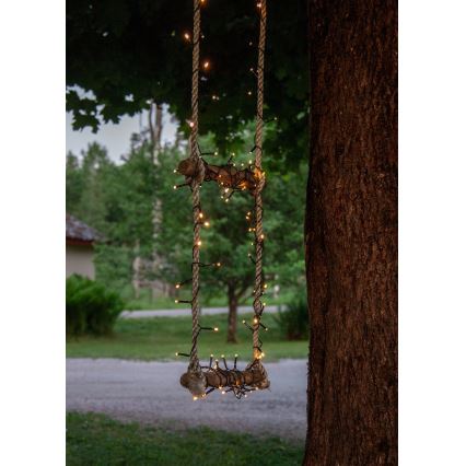 Eglo - Cadena LED de Navidad para exteriores AKKU 160xLED 11,2 m blanco cálido IP44