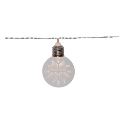 Eglo 411112 - Cadena de luces de Navidad LED ORNAMENT 10xLED/3xAA 1,8m blanco cálido