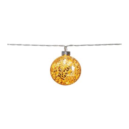 Eglo 411115 -  Cadena de luces LED decorativa GLITTER 10xLED/2xAA 1,3m blanco cálido