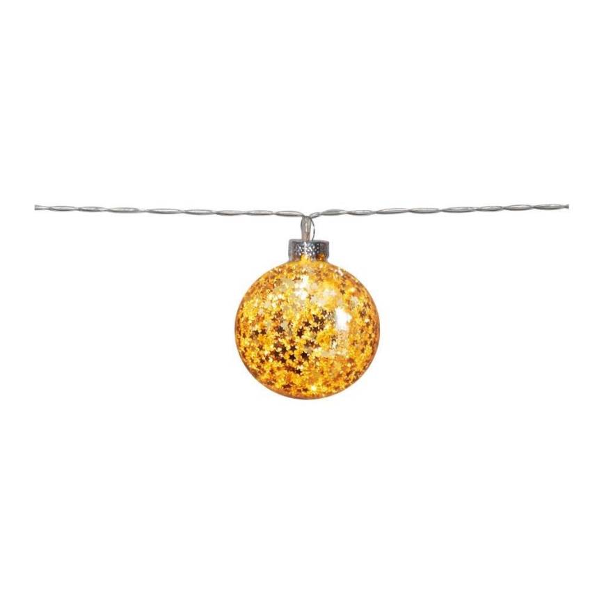 Eglo 411115 -  Cadena de luces LED decorativa GLITTER 10xLED/2xAA 1,3m blanco cálido