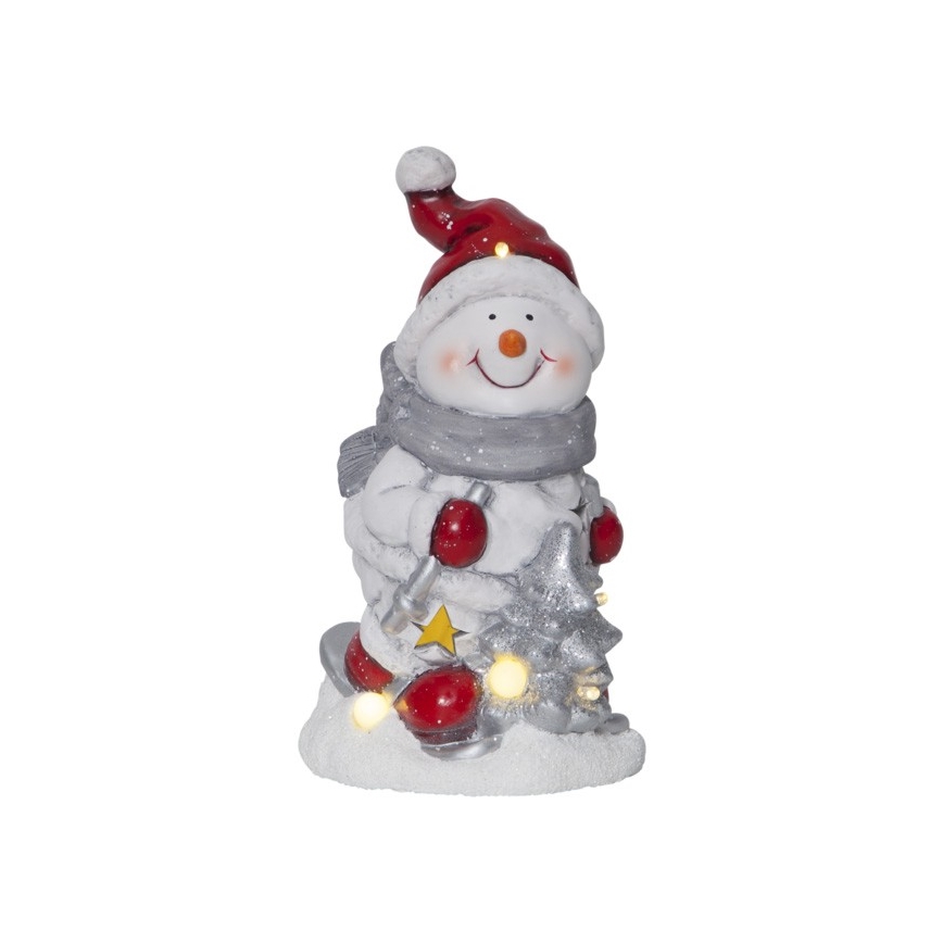 Eglo - Decoración de Navidad LED 6xLED/0,06W/2xAAA muñeco de nieve