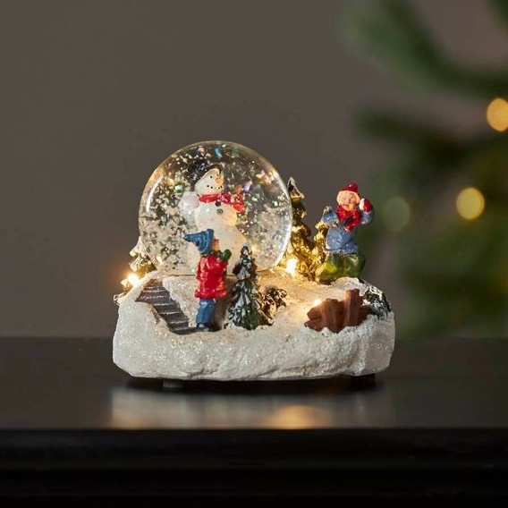 Eglo 411482 - Decoración navideña LED WINTERVILLE LED/2xAAA bola de nieve