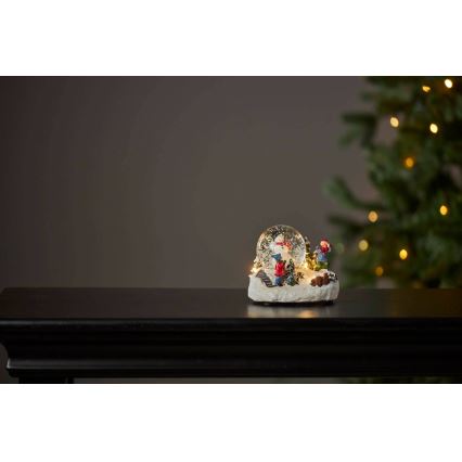 Eglo 411482 - Decoración navideña LED WINTERVILLE LED/2xAAA bola de nieve