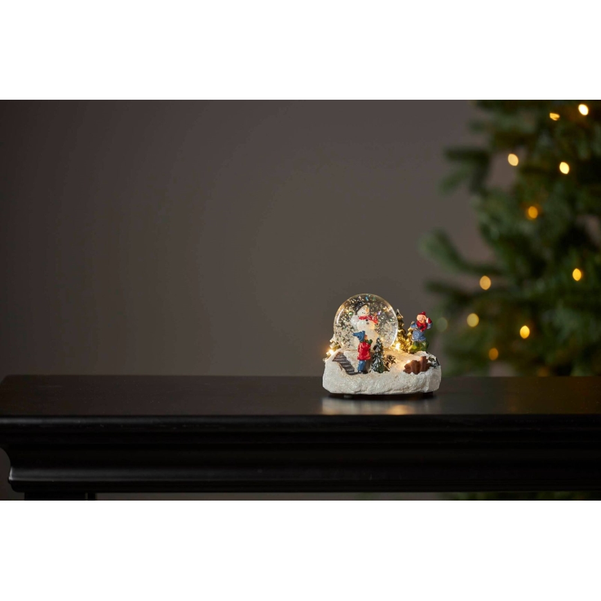 Eglo 411482 - Decoración navideña LED WINTERVILLE LED/2xAAA bola de nieve
