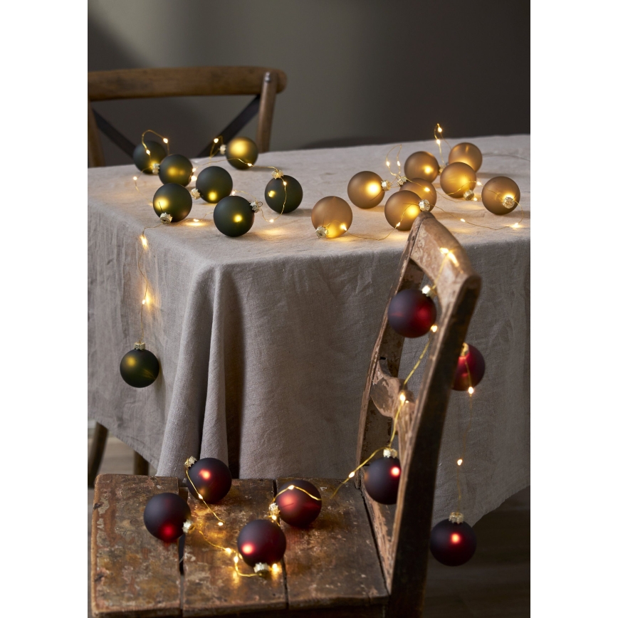 Eglo 411558 - Cadena de luces LED decorativa BLISS 22xLED/3xAA 1,6m blanco cálido