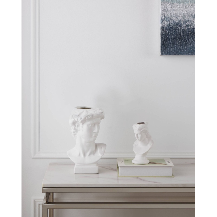 Eglo - Jarrón de ceramica 26x16 cm blanco