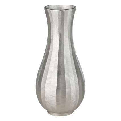 Eglo - Jarrón de metal 28,5x13 cm plata