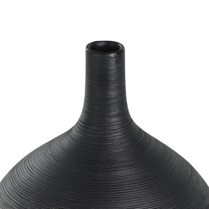 Eglo - Jarrón de ceramica 22x16 cm negro/dorado